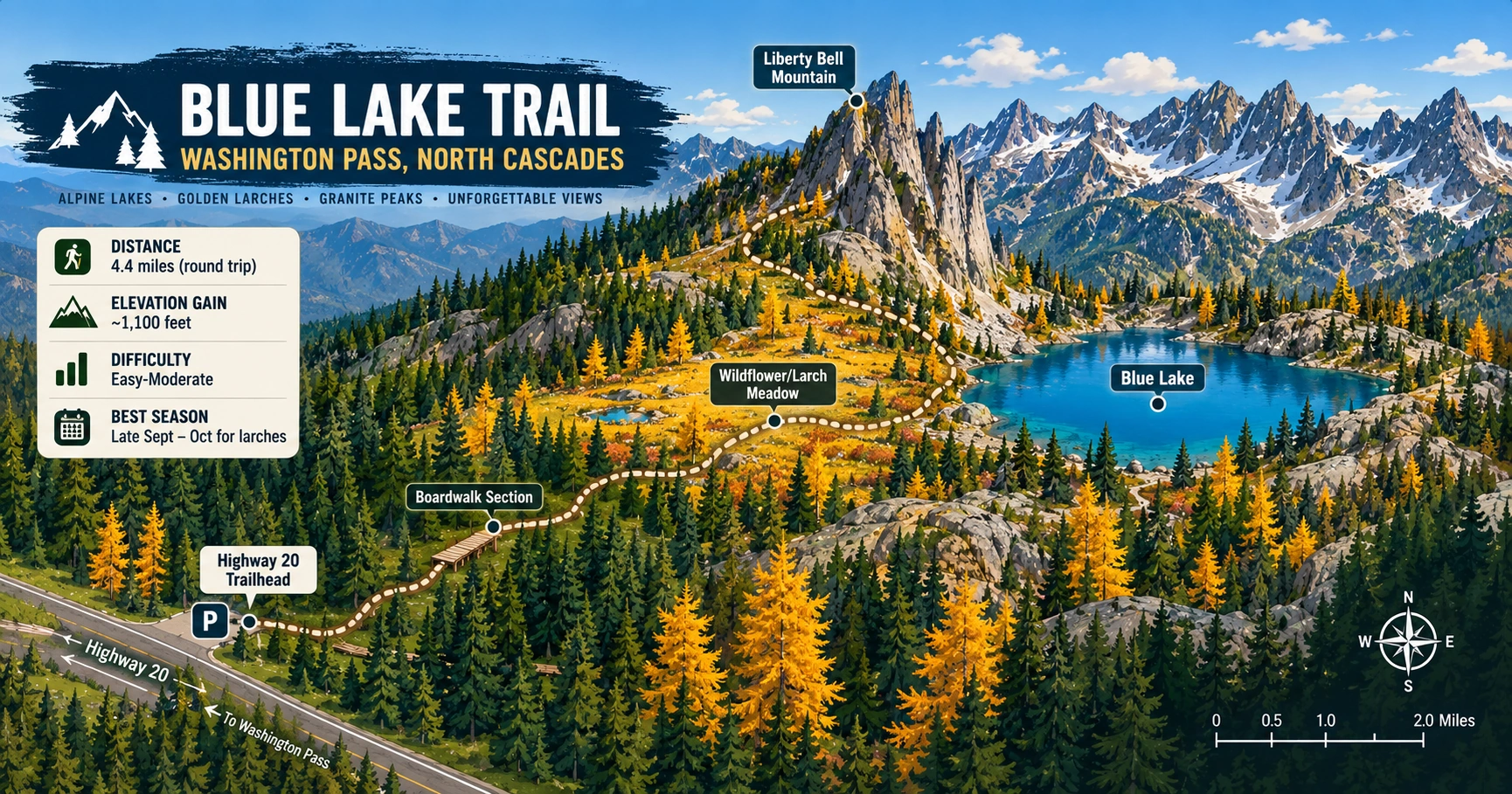 Blue Lake Trail: North Cascades’ Most Family-Friendly Larch Hike