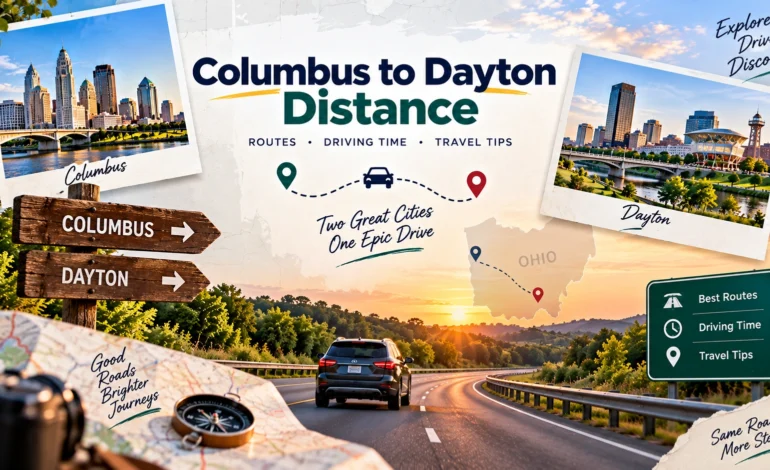 Columbus to Dayton Distance