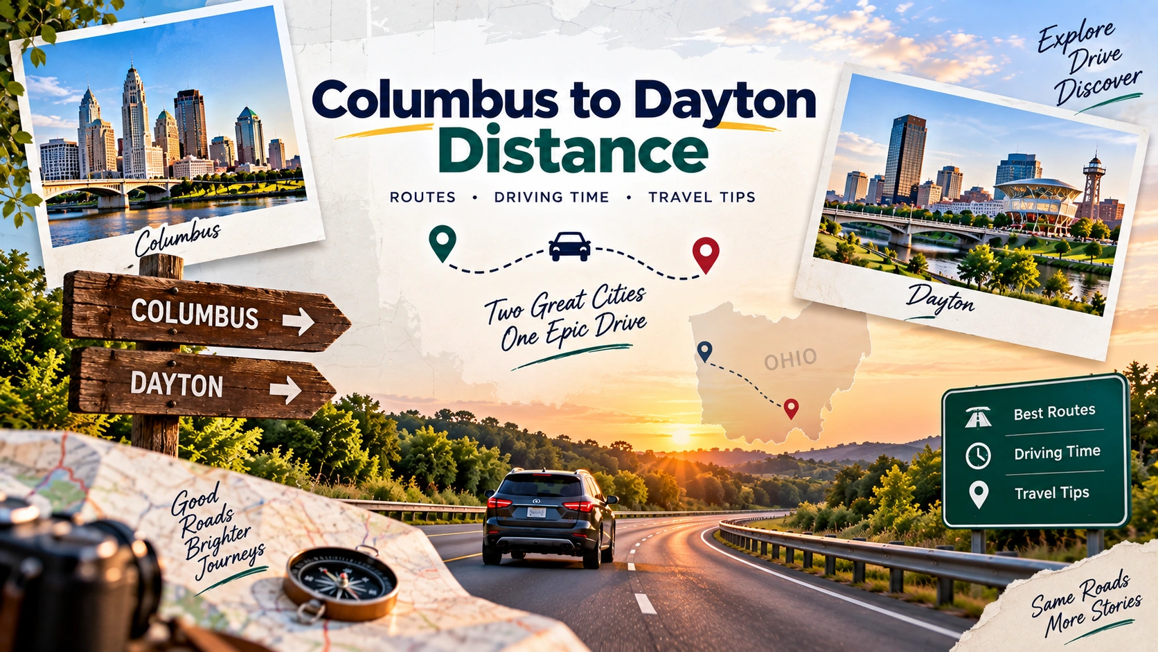 Columbus to Dayton Distance: Miles, Route and Driving Time