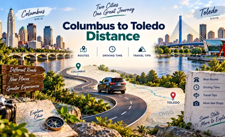 Columbus to Toledo Distance
