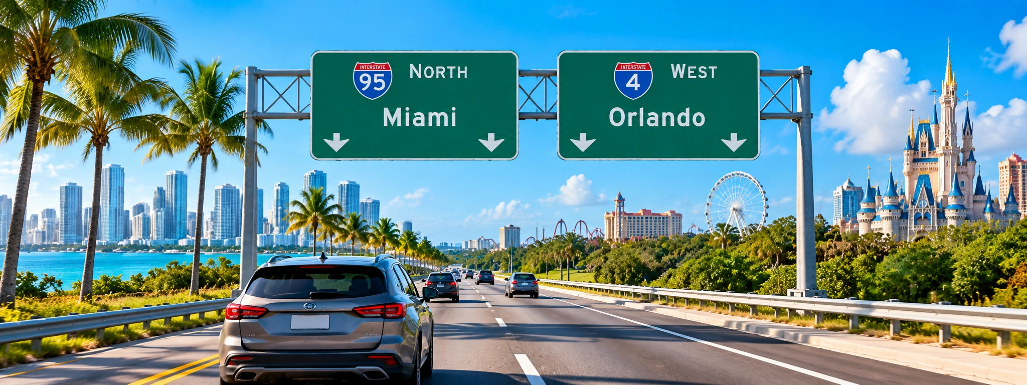 Miami to Orlando Distance: Miles, Route and Travel Time