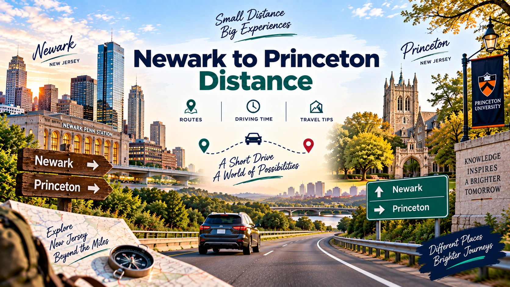Newark to Princeton Distance: Miles, Route and Travel Time
