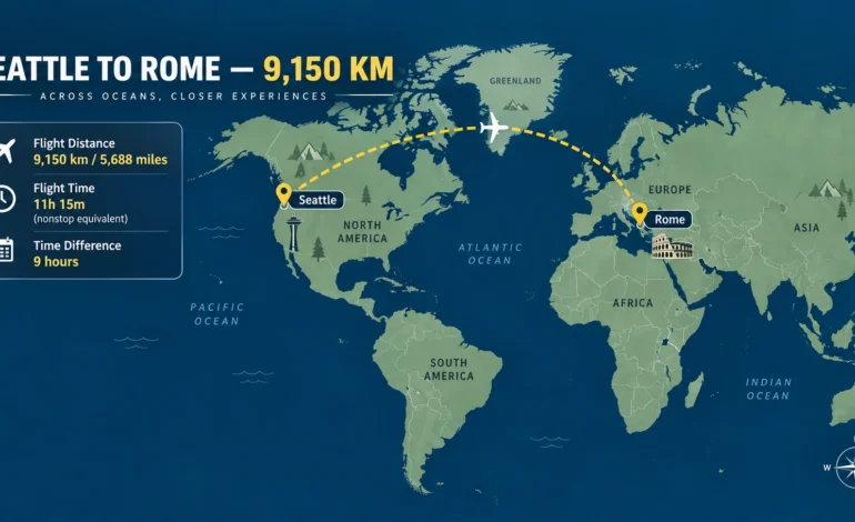Seattle to Rome Distance (km): Flight Distance, Time Difference, and What to Know