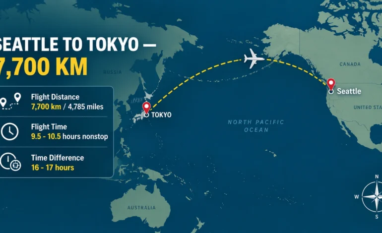 seattle to tokyo distance